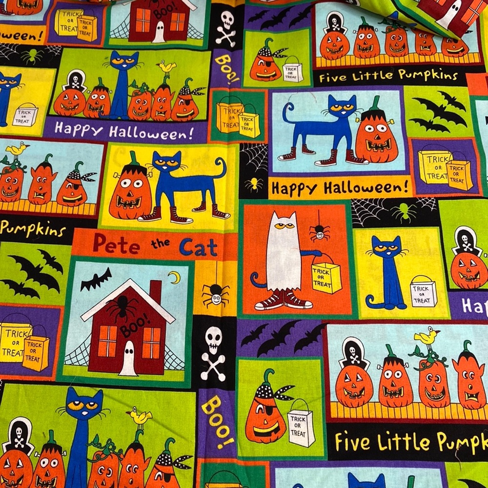 Pete the Cat Halloween Fabric